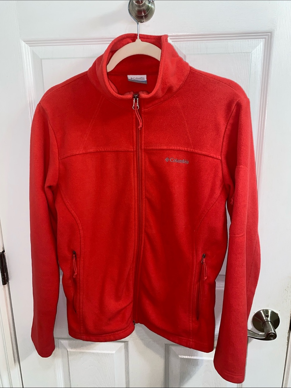 Columbia Fleece Full Zip Dark Coral Pink Women’s Size Medium Gorpcore Fall